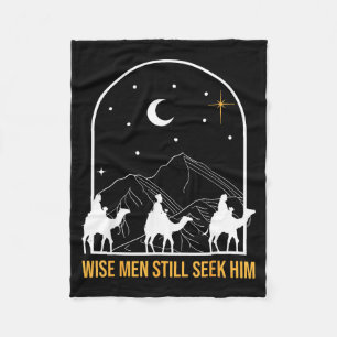 Wise Men Still Seek Him Nativity Scene Christian C Fleece Blanket
