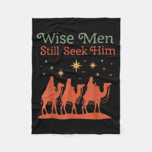Wise Men Still Seek Him Nativity Scene Christian C Fleece Blanket