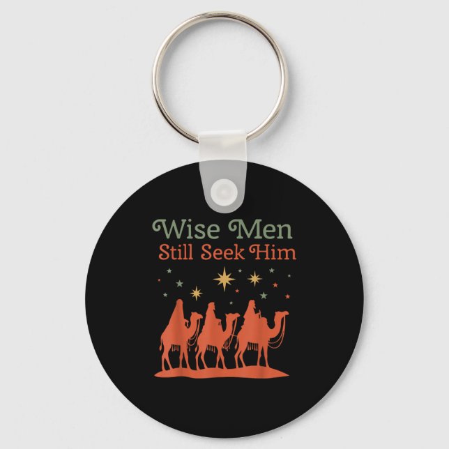 Wise Men Still Seek Him Nativity Scene Christian C Key Ring (Front)