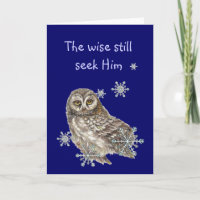 Wise Men Still Seek Him Quote Owl Bird
