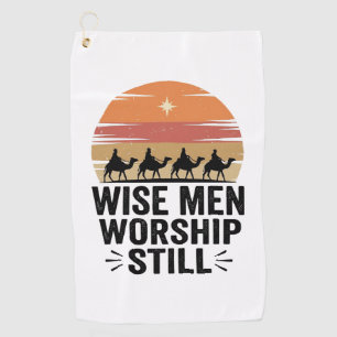 Wise Men Worship Still Vintage Christmas Shirt Golf Towel