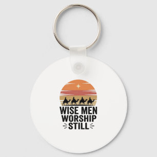 Wise Men Worship Still Vintage Christmas Shirt Key Ring