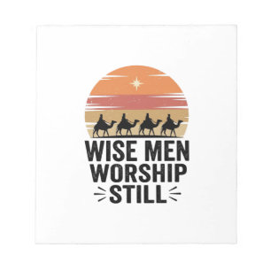 Wise Men Worship Still Vintage Christmas Shirt Notepad