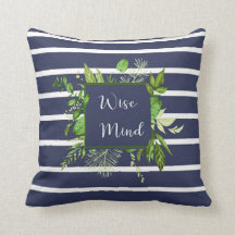 Wise Mind Striped Pillow