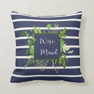 Wise Mind Striped Pillow