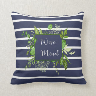 Wise Mind Striped Pillow