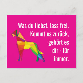 Wise modern Great Dane Postcard