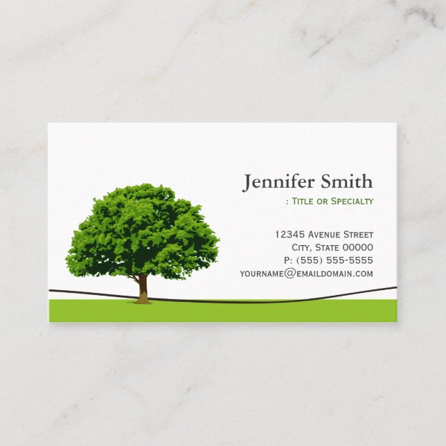 Wise Oak Tree Care Service - Appointment Card (Front)