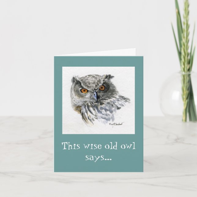 "Wise Old Owl" Card (Front)