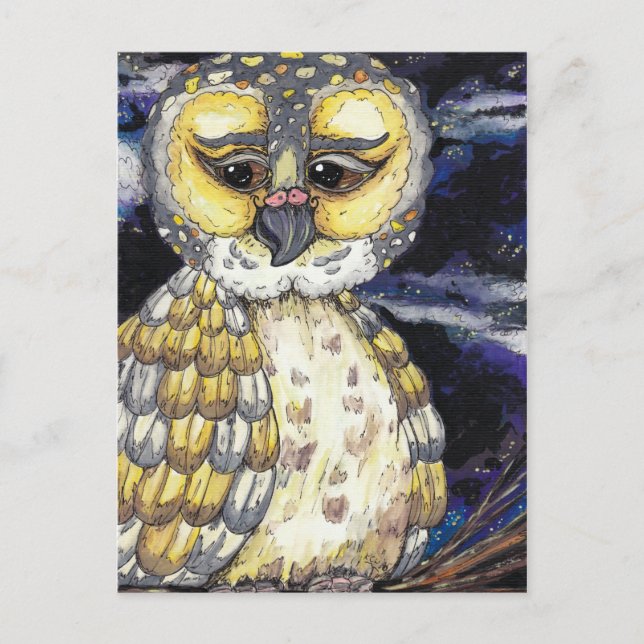 Wise Old Owl Postcard (Front)