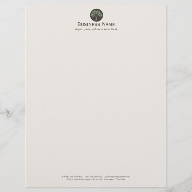 Wise Old Tree Logo \ Letterhead Design (Front)
