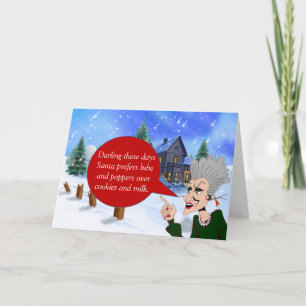 Wise Old Woman Holiday Greeting #2 (2015) Card