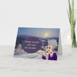 Wise Old Woman Holiday Greeting #3 (2015) Card