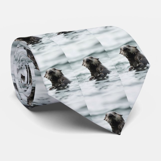 Wise Otter Tie (Rolled)
