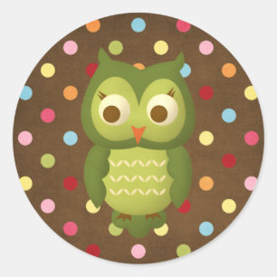 Wise Owl Classic Round Sticker