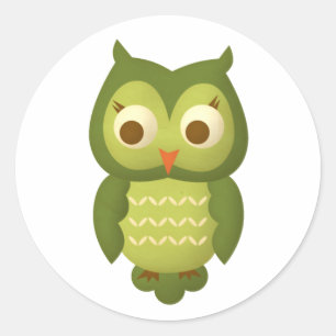 Wise Owl Classic Round Sticker