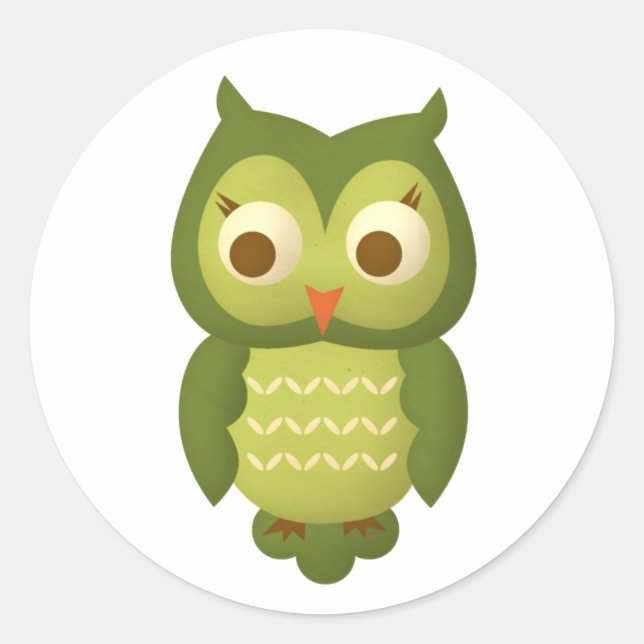 Wise Owl Classic Round Sticker (Front)
