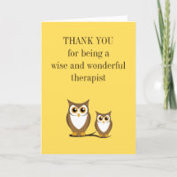 Wise Owl Counselling Therapist Thank You