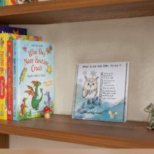 Wise Owl cute mouse Kids Daily Routine Checklist  Notepad