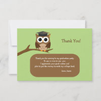 Wise Owl Graduation Thank You Note