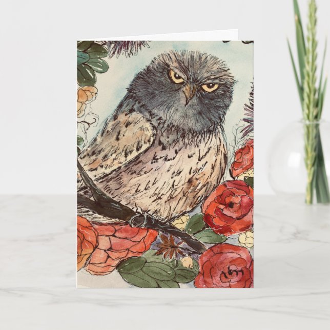 Wise Owl greeting card (Front)