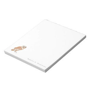 Wise Owl Illustration Personalized Notepad
