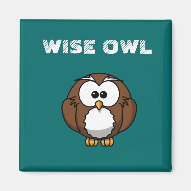 WISE OWL MAGNET (Front)