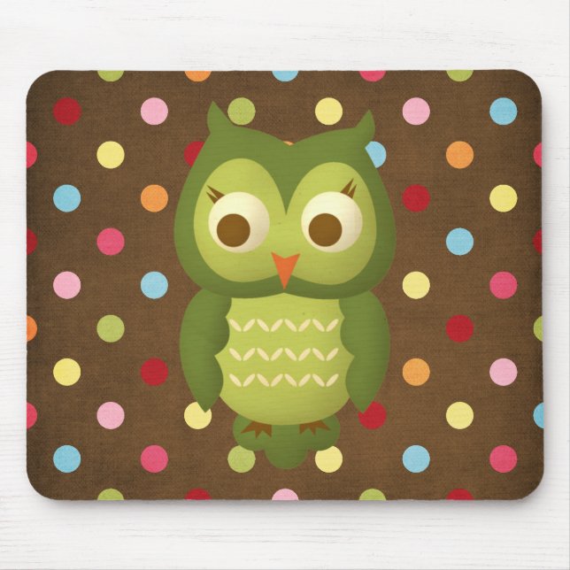 Wise Owl Mouse Mat (Front)