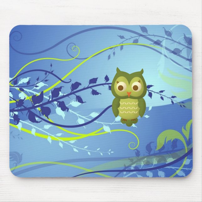 Wise Owl Mouse Mat (Front)