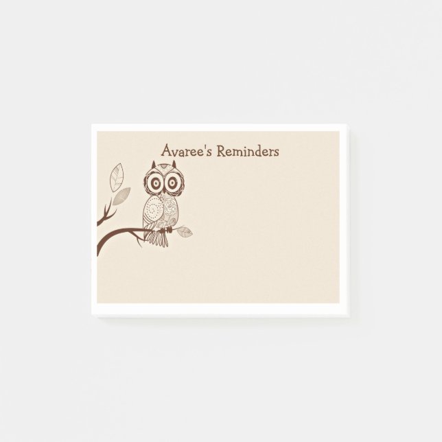 Wise Owl Post-it Notes (Front)