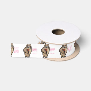 Wise Owl Satin Ribbon