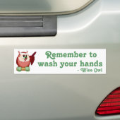 Wise Owl Speaks Bumper Sticker (On Car)