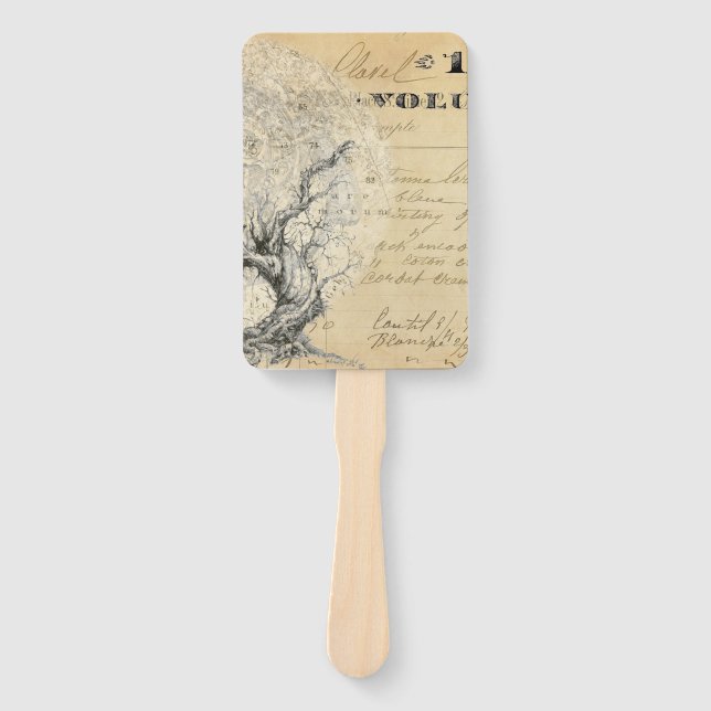 Wise Owl Wedding Fan (Front)