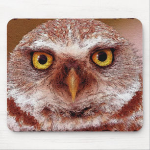 Wise Owl Wildlife Art Animal-lovers Mousepad