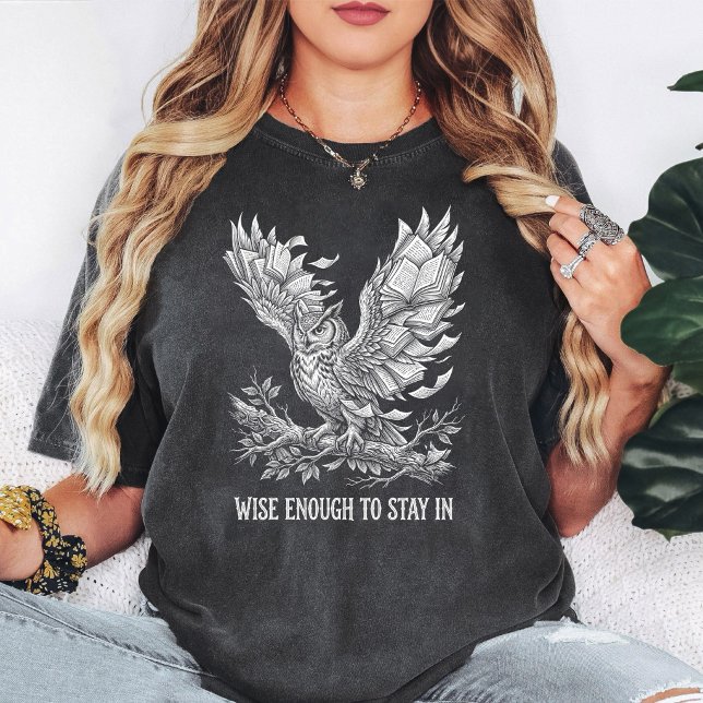 Wise Owl With Book Wings T-Shirt (Creator Uploaded)