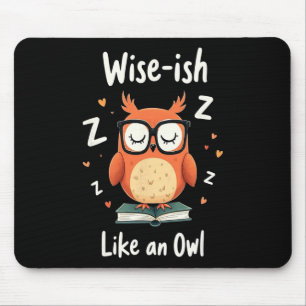Wise Owl With Gles Funny Nerdy Back To School Grap Mouse Mat