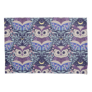Wise Owls Under the Moonlit Sky in the Woods Pillowcase