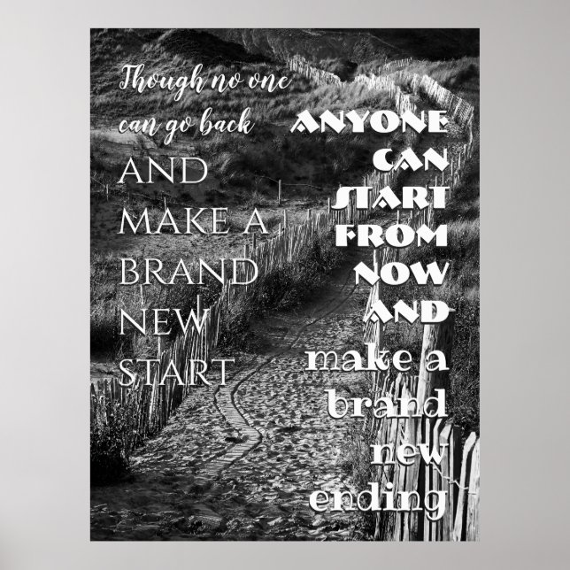 Wise Quote - Make a brand new ending Poster (Front)