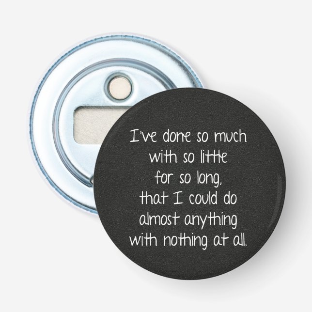 Wise Quote On Black Leather Bottle Opener (Front)