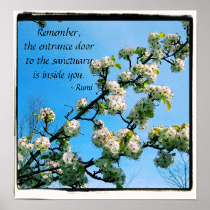 Wise Quotes Spring Floral Poster