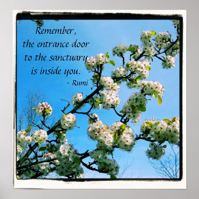 Wise Quotes Spring Floral Poster (Front)