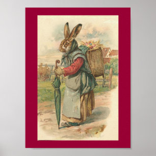 Wise Rabbit Easter Poster