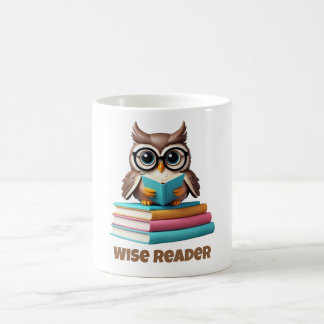 Wise Reader Owl Coffee Mug Gift