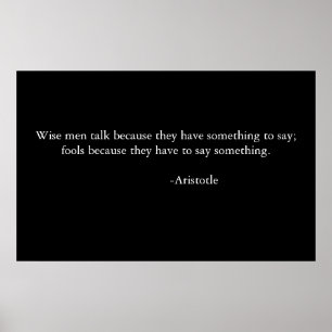 Wise saying poster