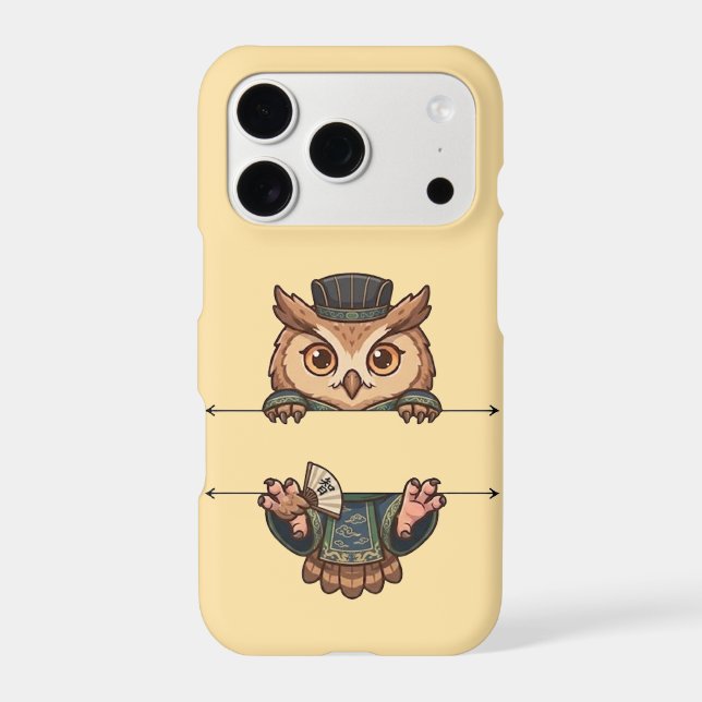Wise Scholar Owl Peeking (Back)