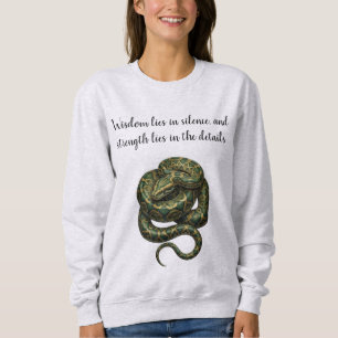 Wise Snake Minimalist Nature Art - White Sweatshir Sweatshirt