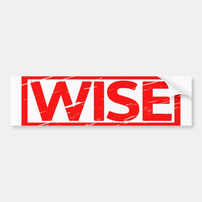 Wise Stamp Bumper Sticker (Front)