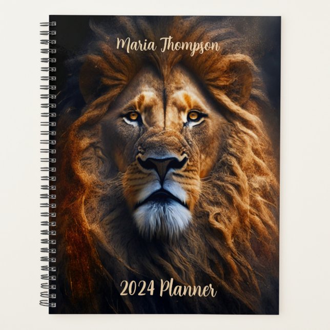 Wise Strong Lion Personalised 20XX Planner  (Front)