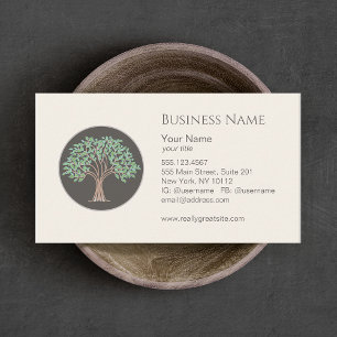Wise Tree Logo Life Coach and Naturopath Business Card
