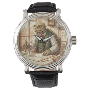 Wise Turtle Architect Vintage Art Watch